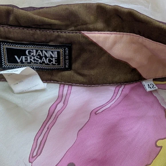 Vtg Silk Versace Top - Picture 5 of 6